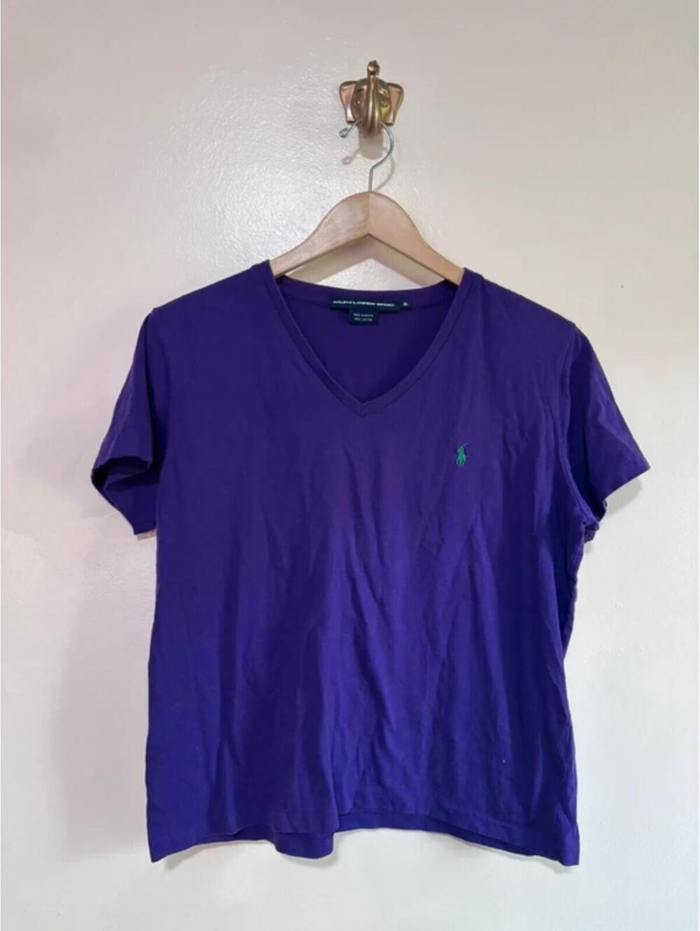 Ralph Lauren Sport purple Vneck Women’s Tshirt XL